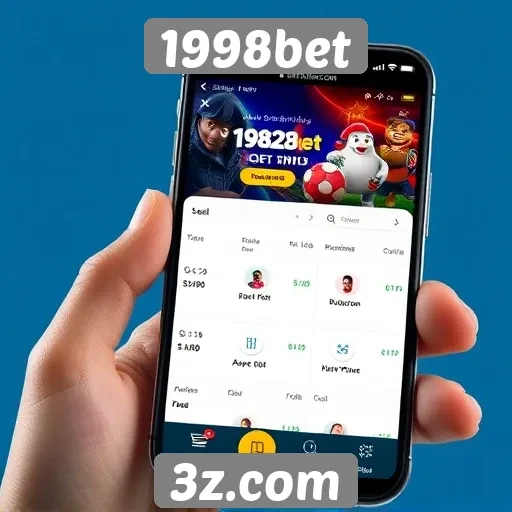 Interface do 1998bet otimizada para dispositivos móveis